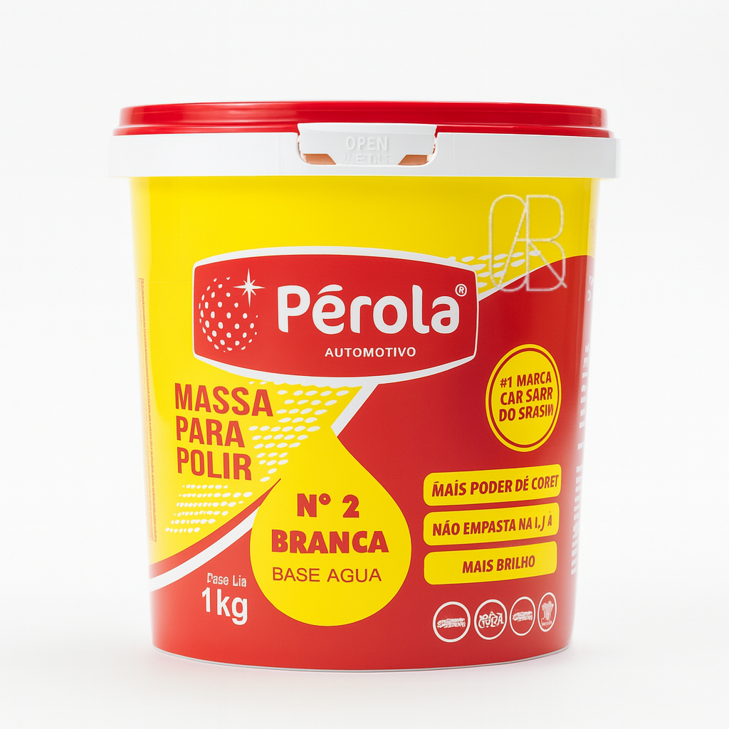 Massa de Polir N°2 Base água 1kg - Pérola em Oferta na Shopee