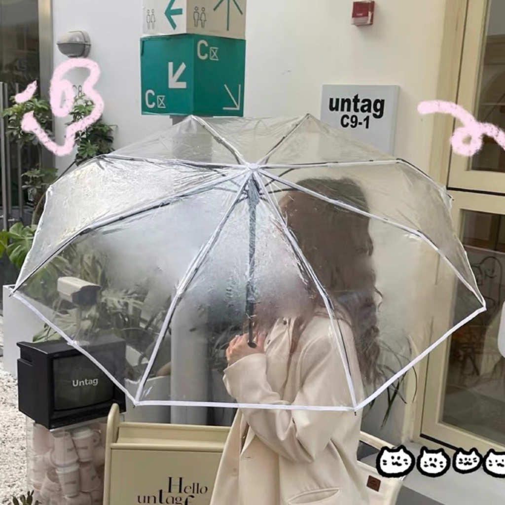 Guarda chuva transparente totalmente automático /guarda-chuva transparente lidar transparente