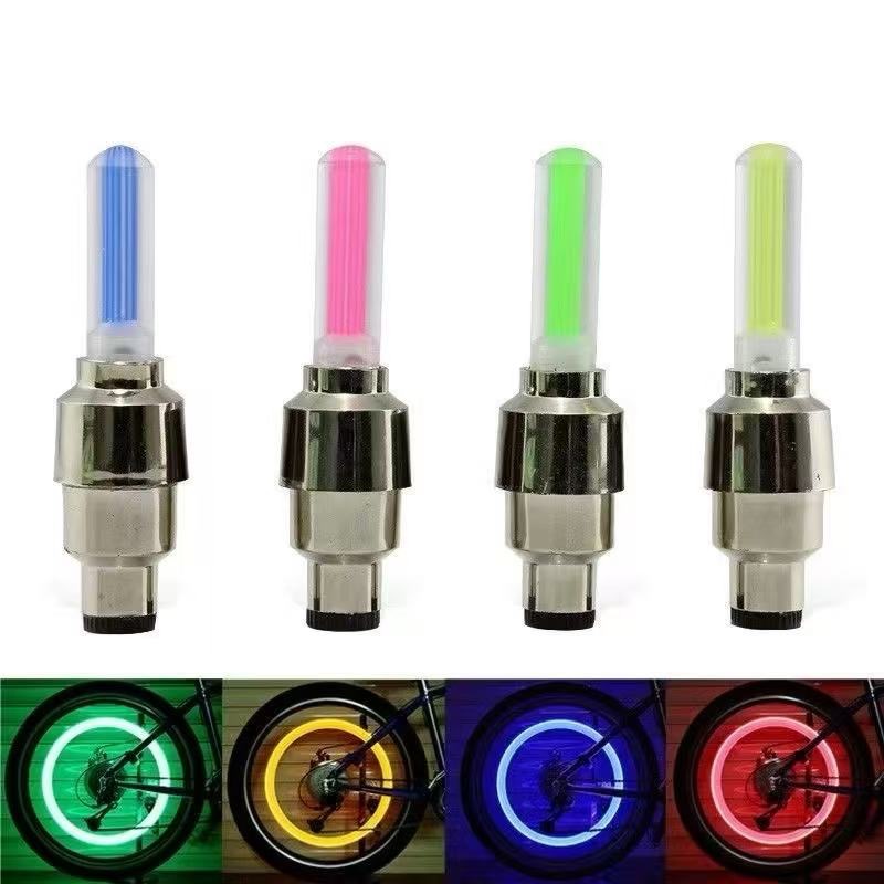 KIT 2 lampada led para Roda Valvulas Tampa do Bico Pneu Bicicleta Moto Decoração