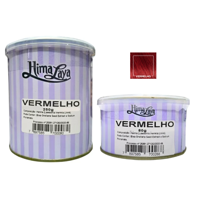 Henna Pó Himalaya 80g ou 250g - Vermelha