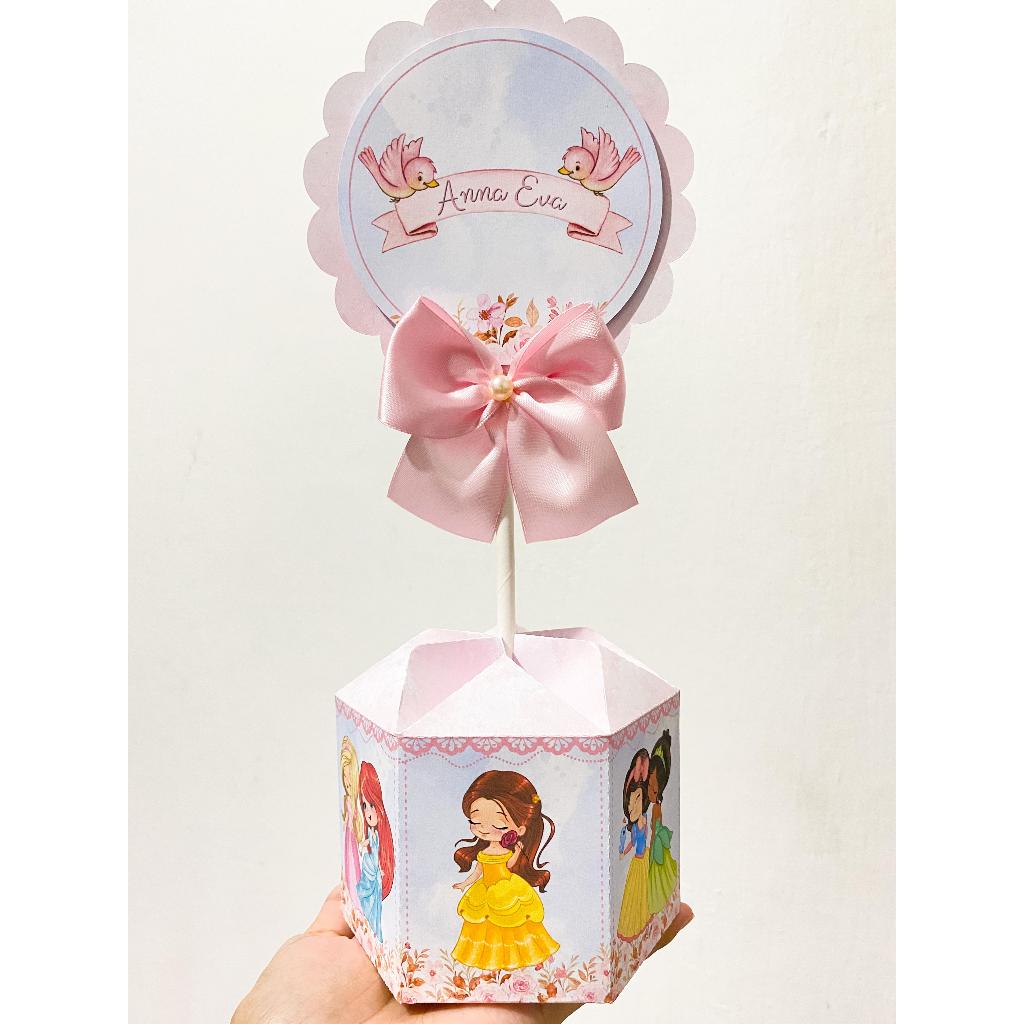 ENVIO RÁPIDO | Centro de mesa Princesas | Cachepô | Arranjo de mesa | Lembrancinhas | Festa infantil