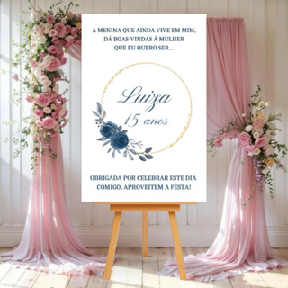 Quadro Decorativo Entrada 15 Anos Personalizado Nome Da Debutante em Oferta na Shopee