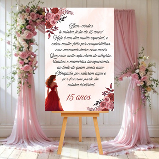 Placa Entrada Recepção 15 Anos Personalizada Princesa Debutante em Oferta na Shopee