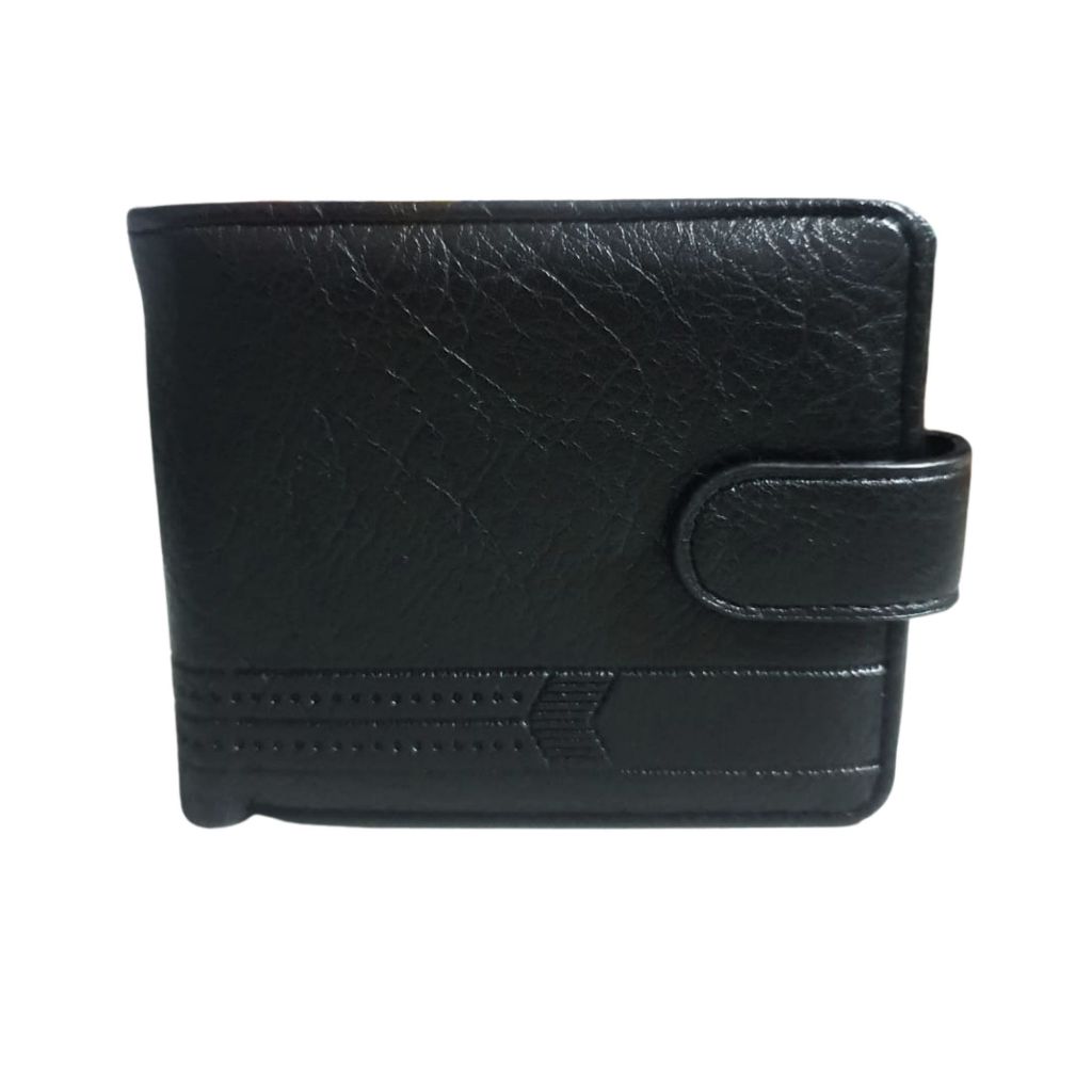 Carteira Masculina com Fecho, Porta Moedas, Porta Cartões, Maleável, em Couro PU na Cor Preta. Envio Imediato. em Oferta na Shopee