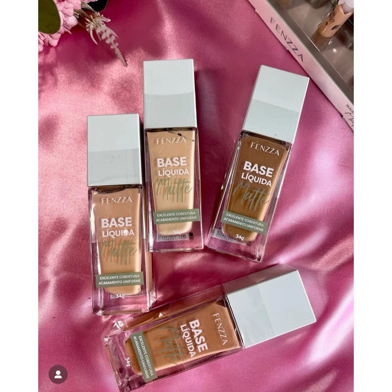 Base Líquida Matte Fenzza Make Up em Oferta na Shopee