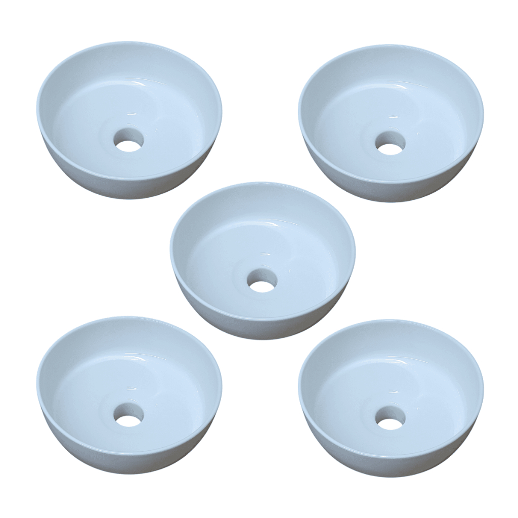 Kit 5 Cuba / Bacia Porcelana Bocal Liso Unidade Água / Cuspideira Cadeira Dabi Atlante e D700