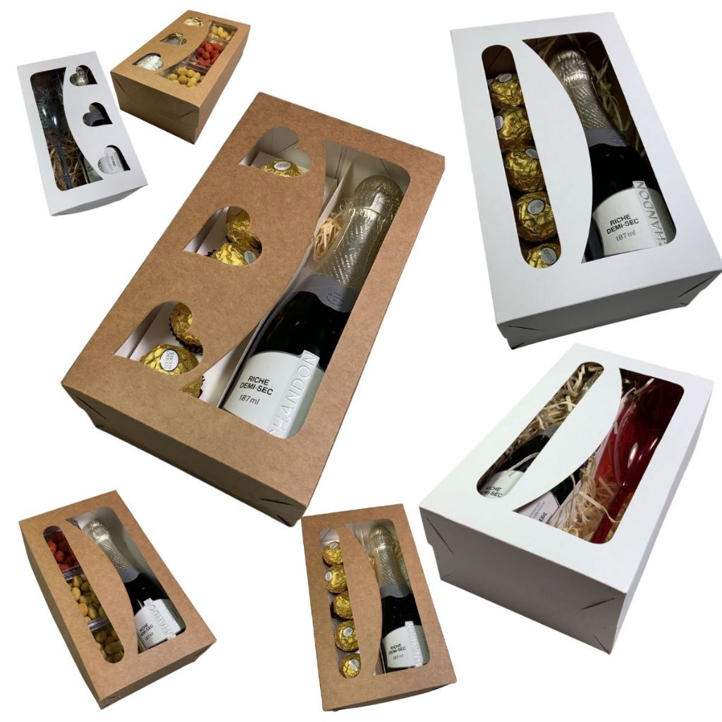 10 Caixa Mine Champanhe, Mine Vinho,Taça,long neck,Embalagem Berço Regulável pra Presente,Dia dos Pais,Natal,Com visor.