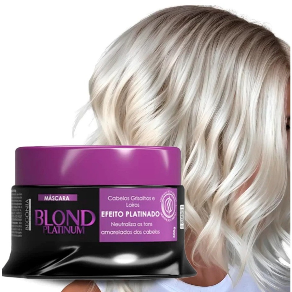 Máscara Matizadora Blond Platinum 300g - Begônia em Oferta na Shopee