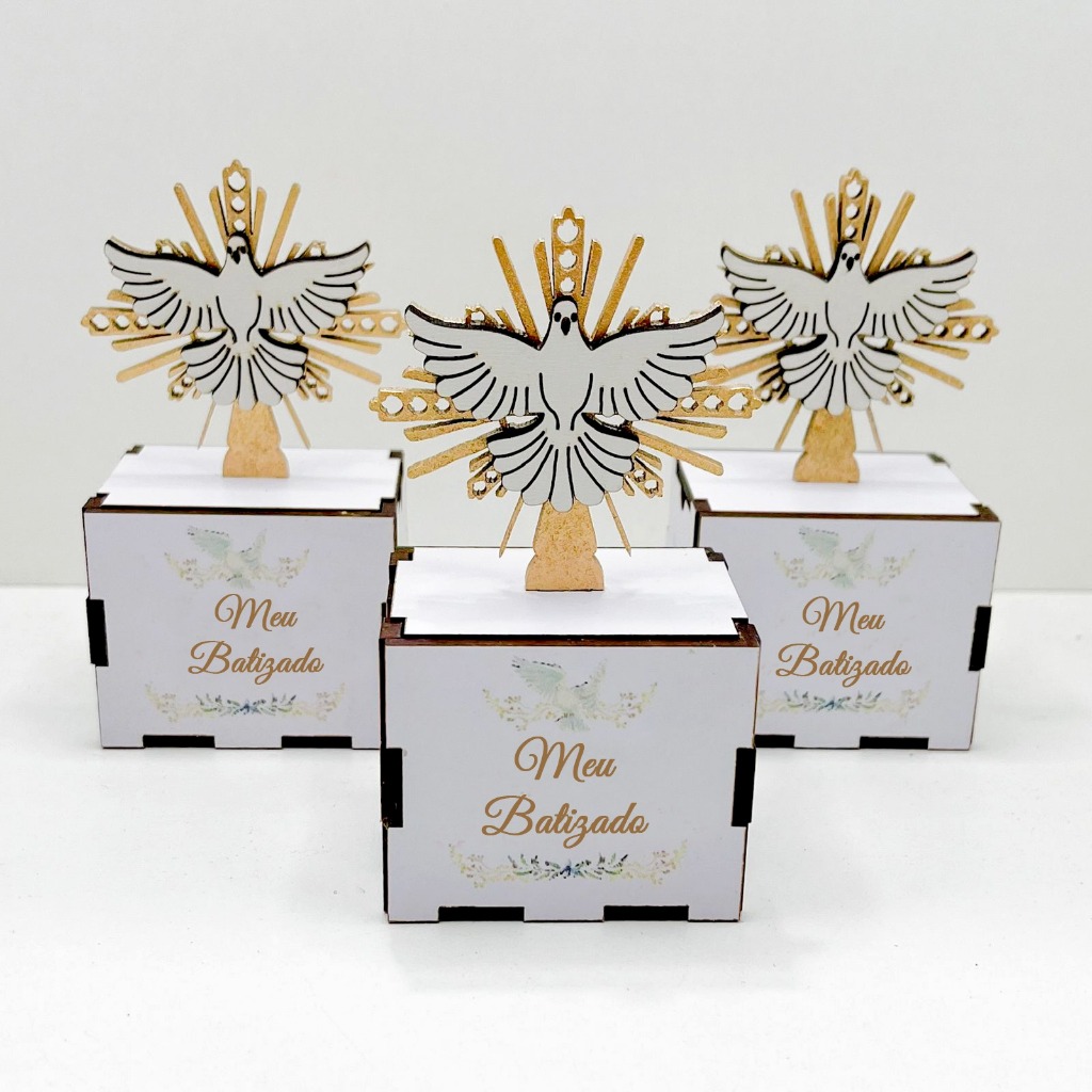 5/10/15/20PCS Mini Cubos Batizado em MDF - Lembrancinha Porta Bombom Caixinha em Oferta na Shopee