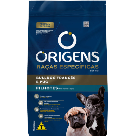 Origens Filhotes 10kg Bulldog Francês e Pug Ração