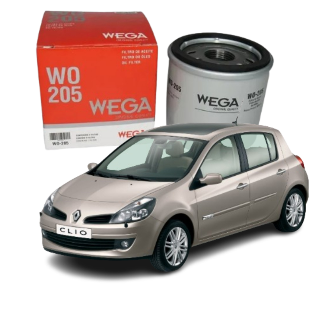 Filtro De Óleo Blindado Wega WO205 Renault CLIO 1.0 16V 2005 a 2012 Original