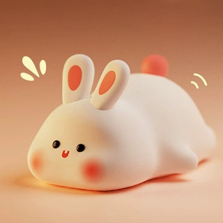 Toque Recarregável Lâmpada De Silicone Coelho Coelhinho Noturna RGB Dimerizável Recarregável De USB em Oferta na Shopee