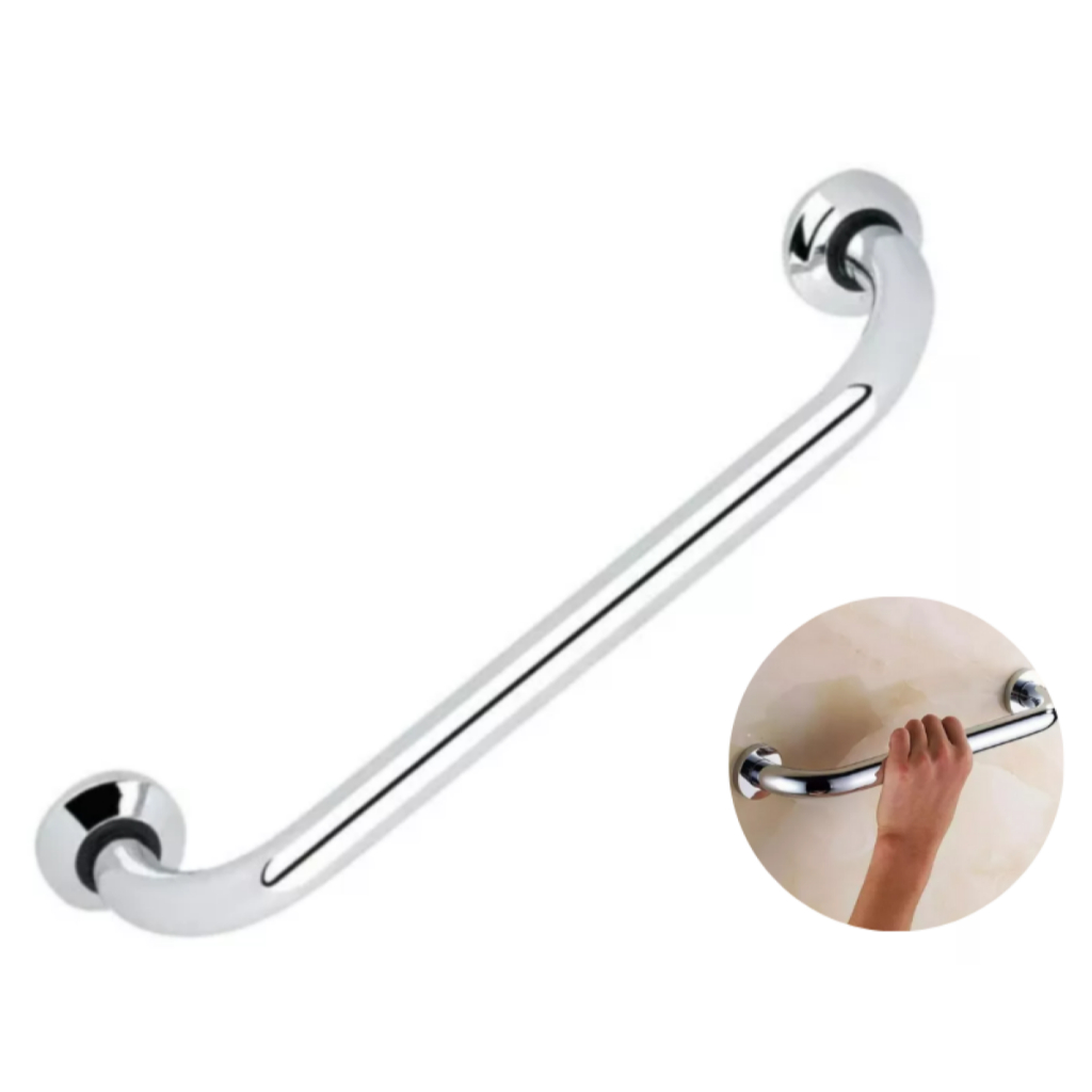 Barra Apoio Alça Segurança Banheiro Corredor Acessibilidade Idoso Deficiente Vários Tamanhos Cromada em Oferta na Shopee