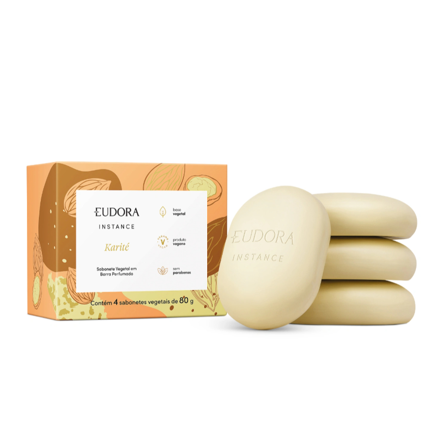 Sabonete Vegetal em Barra Perfumado Instance Karité 4x80g