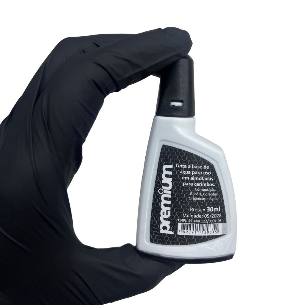 TINTA PRETA DE CARIMBO 30ML PREMIUM P/ CARIMBO AUTOMATICO OU ALMOFADA , USE NO DIA A DIA, ESCRITORIO em Oferta na Shopee