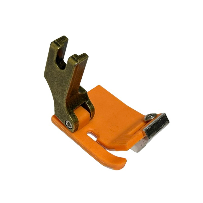 Calcador Teflon Reta T9 Guia Regulável Para Pesponto Barra Bainha Máquina Costura Reta Industrial