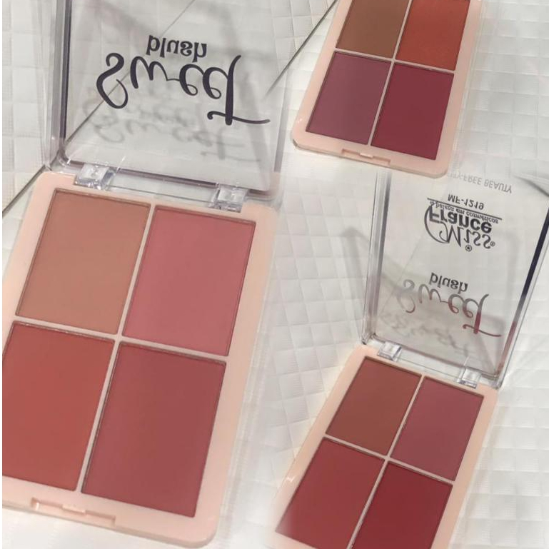 4 Cor Sweet Blush MISS FRANCE MF-1219- Um Toque de Cor e Radiância para Sua Pele em Oferta na Shopee