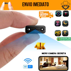 Micro Câmera Secreta Oculta Mini Infravermelho Video Audio Wifi 1080p