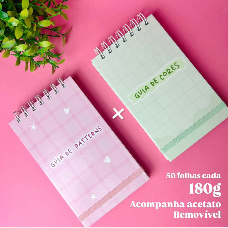 2 Blocos - Guia de Cores + Guia de Patterns 50 folhas cada 180g em Oferta na Shopee
