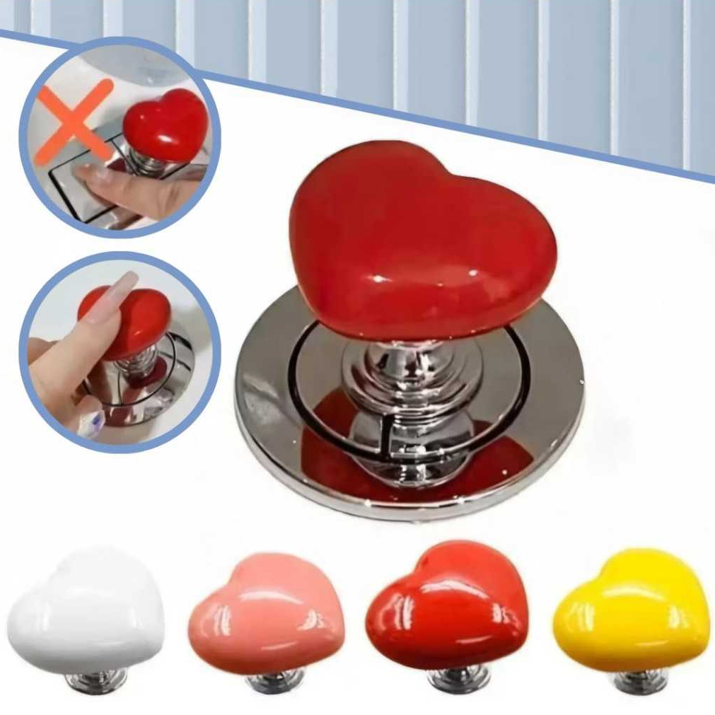 Botão de Pressão de Descarga em Formato de Coração para Caixa Acoplada Sanitário em Oferta na Shopee