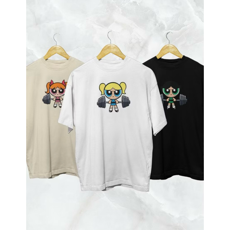 Kit Camiseta Blusa Feminina Meninas Super Poderosas Lindinha Docinho Florzinha Algodão Premium Manga Curta