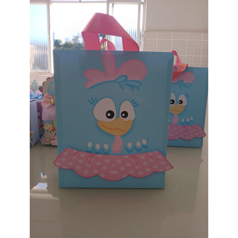 Sacola Personalizada Galinha Pintadinha Rosa | Tamanho grande | Fazemos em qualquer tema , ideal como lembrancinha