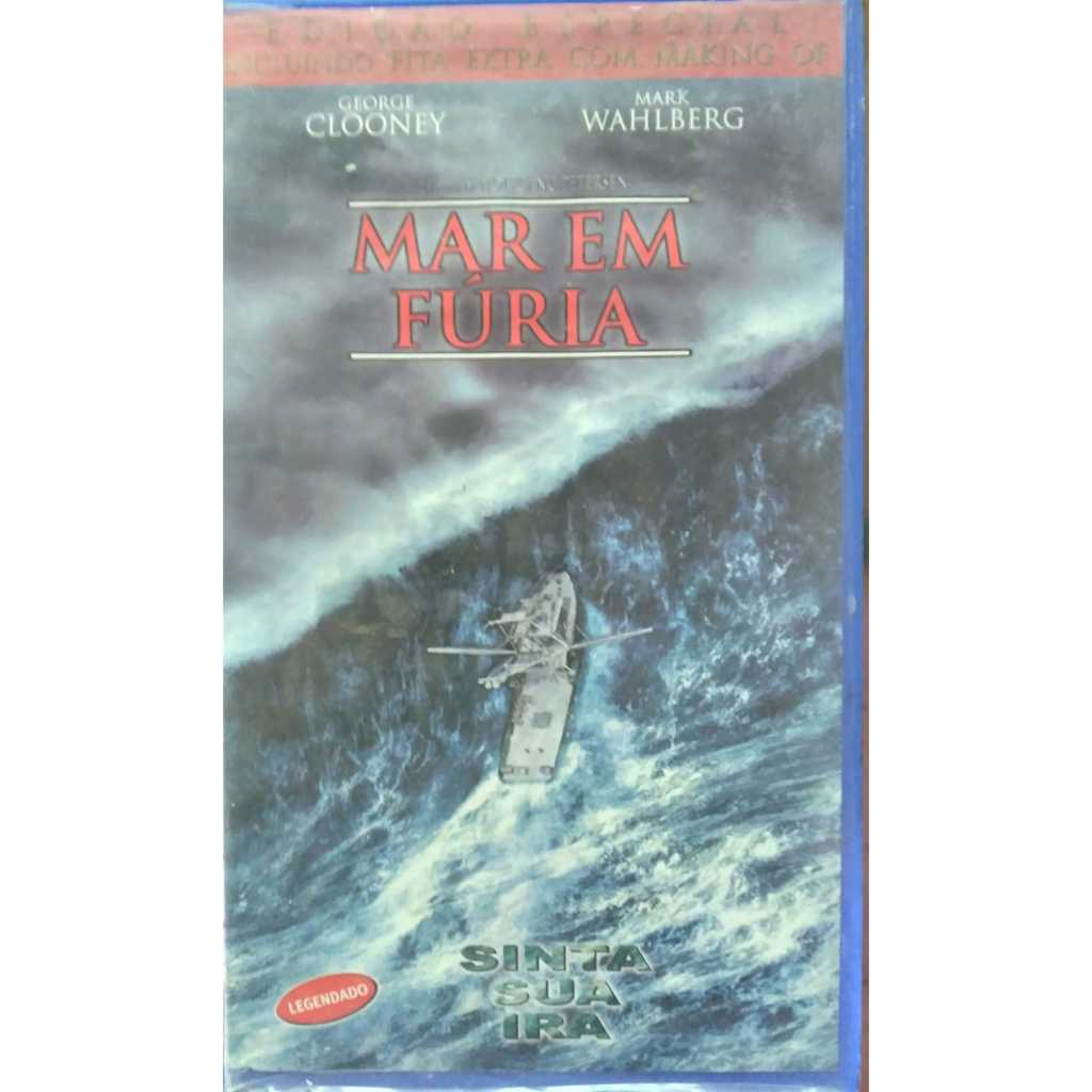 FITA VHS DUPLA - Mar em Fúria (2000) George Clooney | Drama • Aventura • Baseado em Fatos Reais | Legendado