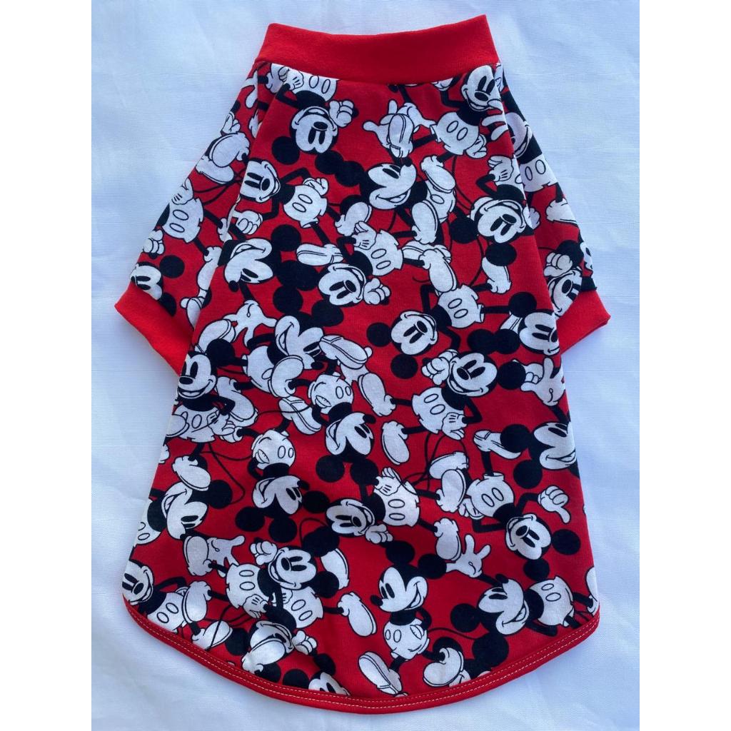 Roupinha Cachorro Malha 100% Algodão Do 01 Até 10 Várias Estampas Mickey Vermelho Novo em Oferta na Shopee