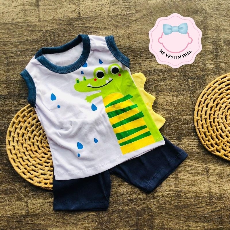 Conjunto Regata e Short Estampado Bebê Menino Temático