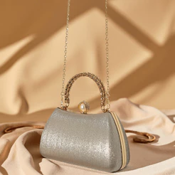 Bolsa de mão feminina bolsa de festa bolsa de ombro para casamento bolsa brilhante para madrinha de casamento 889-20