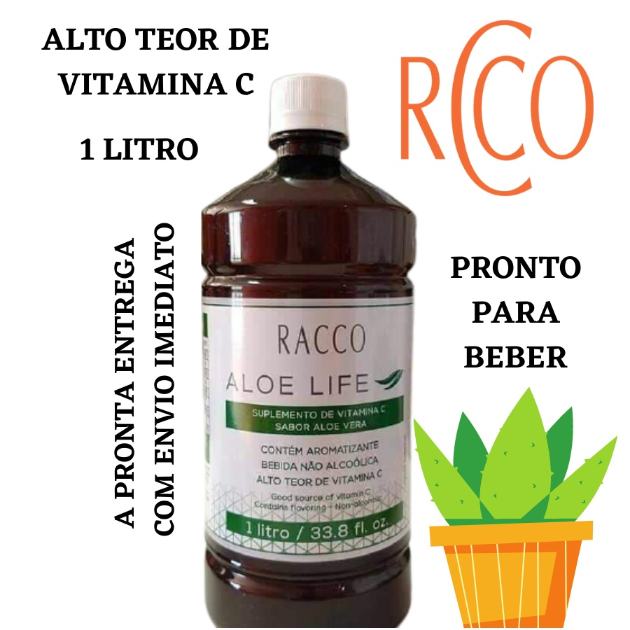 Racco Suplemento Pronto para Beber IOS Aloe Life 1 Litro Envio Imediato