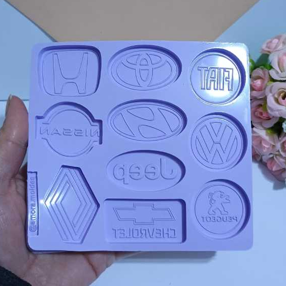 Molde de silicone para resina Paleta marcas Carro em Oferta na Shopee