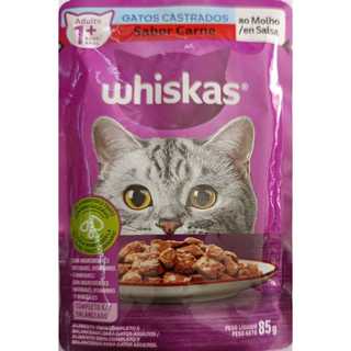 Whiskas castrados carne 85G com 12 unidades