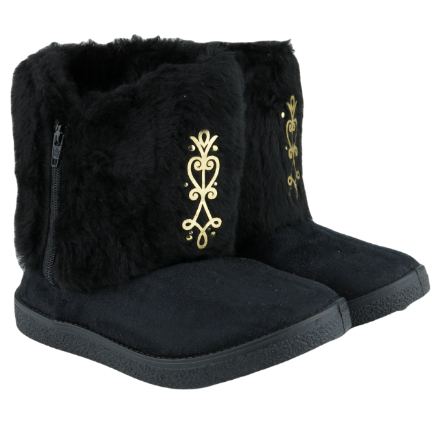 Bota Pantufa Infantil Frozen Preta Tamanho 31/32 - Blackboard