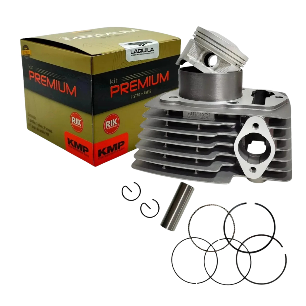 Kit cilindro pistão anéis Rik Cg 125 Fan 2005 2006 2007 2008 Kmp premium pino 13mm