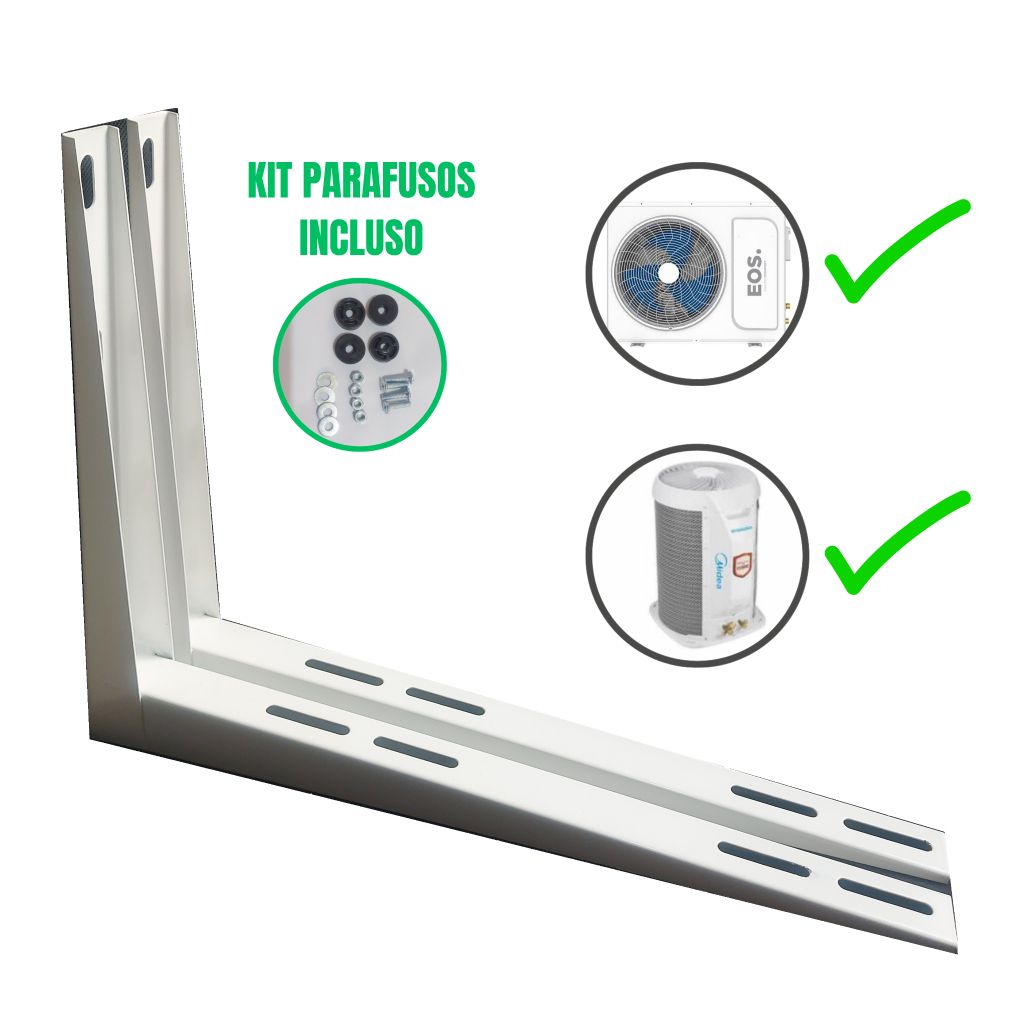 Suporte Ar Condicionado Split e Condensadores 500mm 18000 a 24000 Btus Reforçado Em Aço