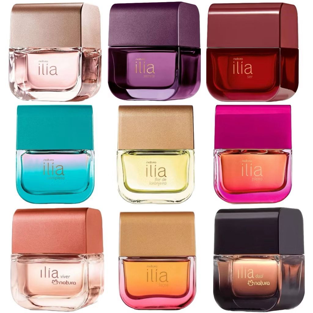 Linha Natura Ilia Feminino 50 ml, Tradicional, Secreto, Plena, Completa, Flor de Laranjeira (Escolha sua fragrância)