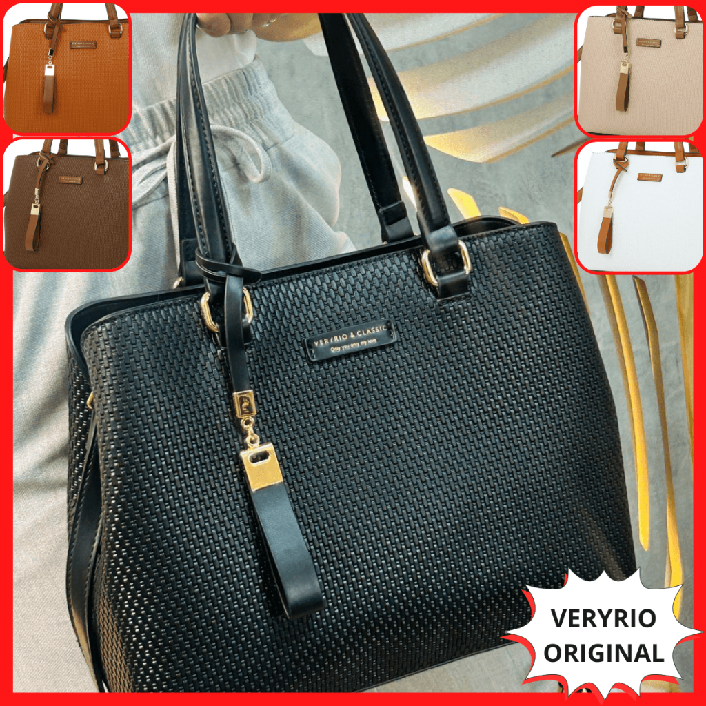 Bolsa Feminina Média Grande Elegante de Ombro Mão Moda Luxo Grife Veryrio Classic Original CL3472