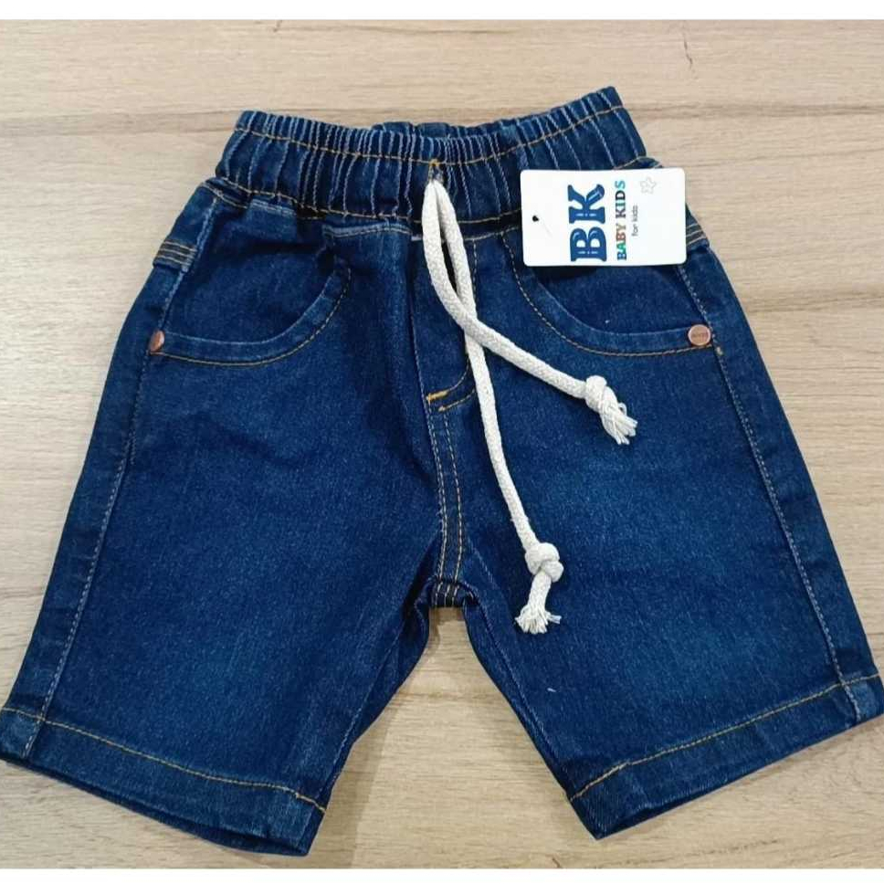 Bermuda Short  Bebe jeans  Menino do 1ao 3 anos   com cos de elastico  no cos com elastano jeans macio e confortável