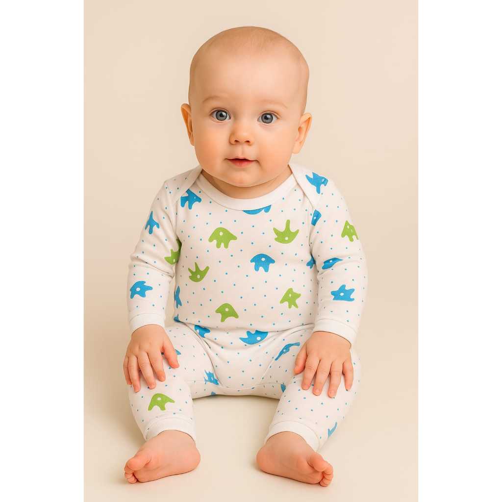 Kit 2 Peças - Macacão Pijama Bebê Body Algodão Roupa De Bebê Enxoval Roupa de Menino Menina Coisas de Bebe