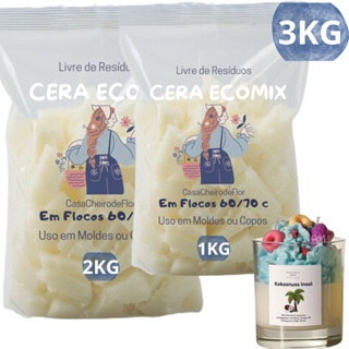 Parafina de Soja Para Molde e Copo de Velas - Cera Ecomix em Oferta na Shopee