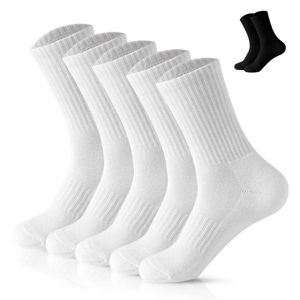 Kit 3/6/12 Pares Meia Cano Longo Masculino e Feminino em Oferta na Shopee