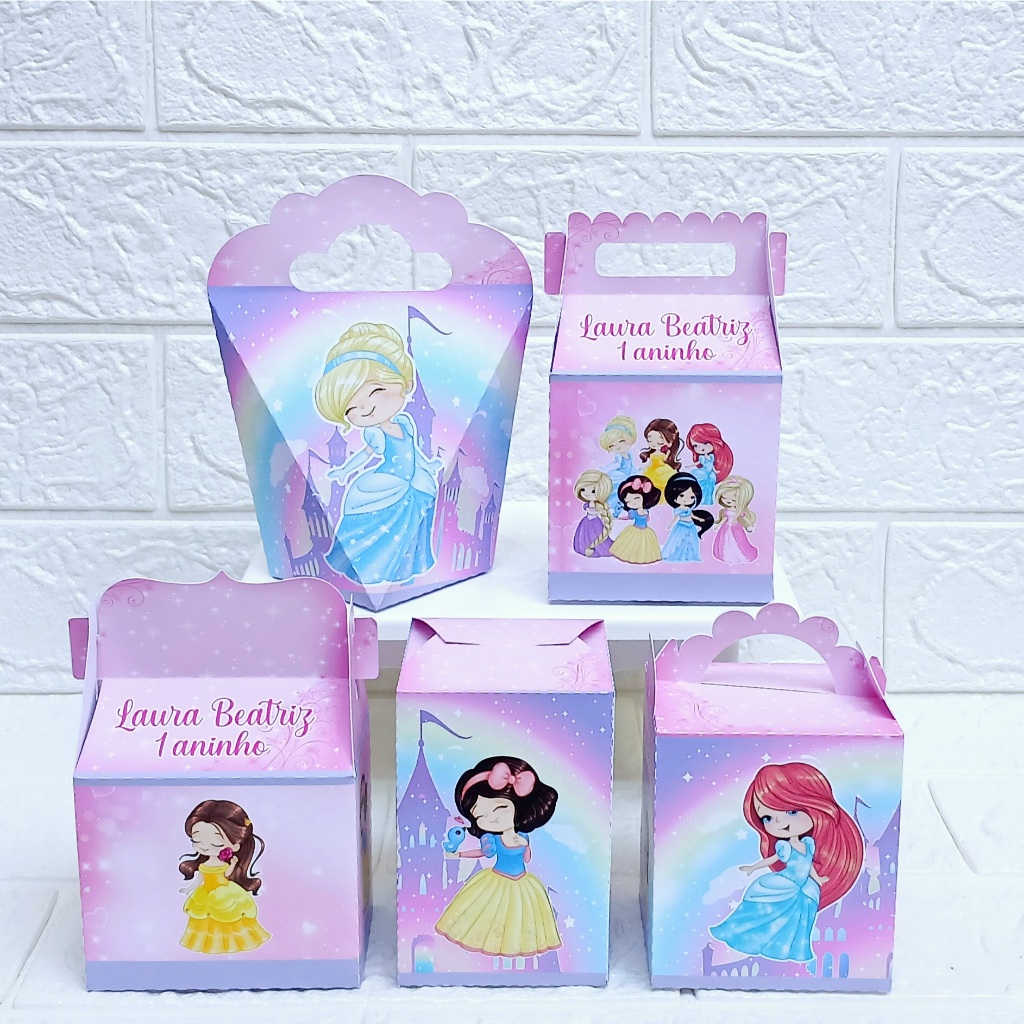 Kit Personalizado Princesas Disney cute - Princesas/Lembrancinhas Caixinhas Personalizadas Kit Festa