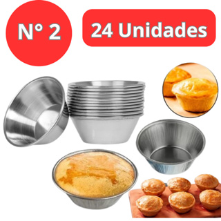 Forma Empada N° 2  -24 unidades Forminhas Lisa Empadinha e Mini Salgados em Oferta na Shopee