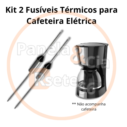 Kit com 2 Fusíveis Térmicos para Cafeteira Elétrica - Fusível