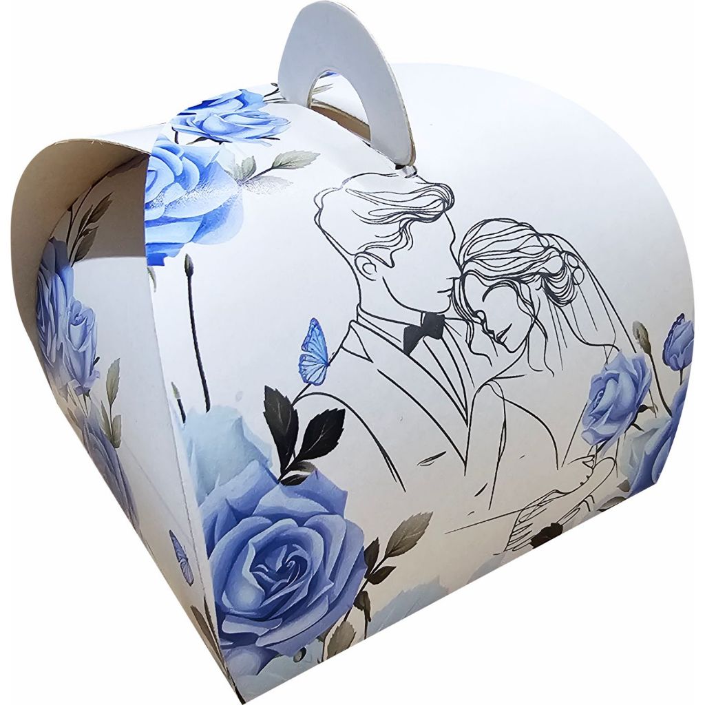 Embalagem Caixinhas Para Bem Casado  - Casamento Azul em Oferta na Shopee