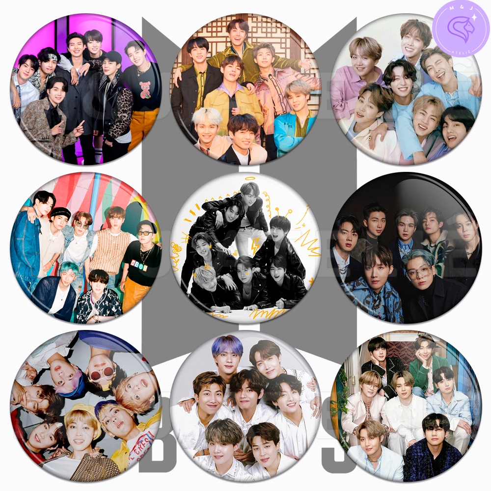 Bottons BTS K-pop - Personalizados Bottom Broche alfinete Boton Button Pin Botom - 3,2cm/4,4cm/5,8cm