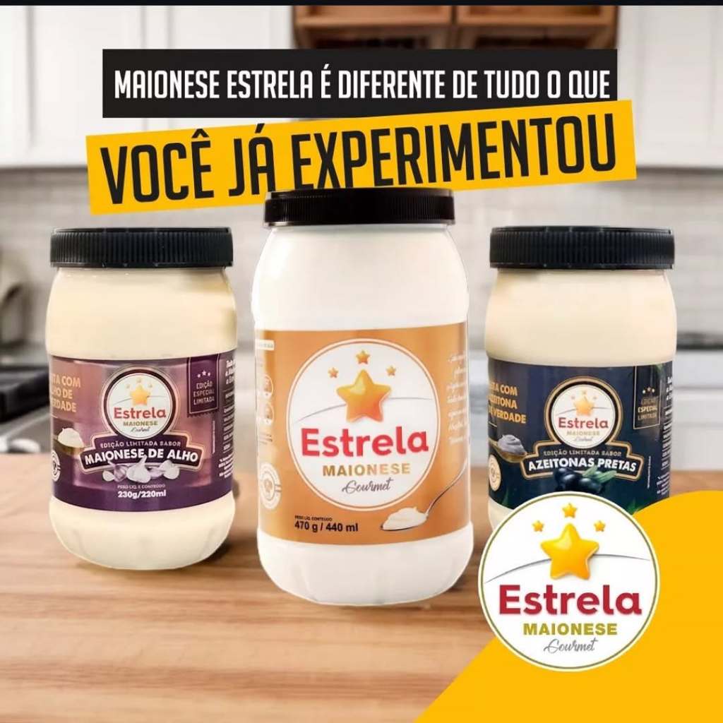 Maionese Estrela Gourmet Compre o seu kit favorito em Oferta na Shopee