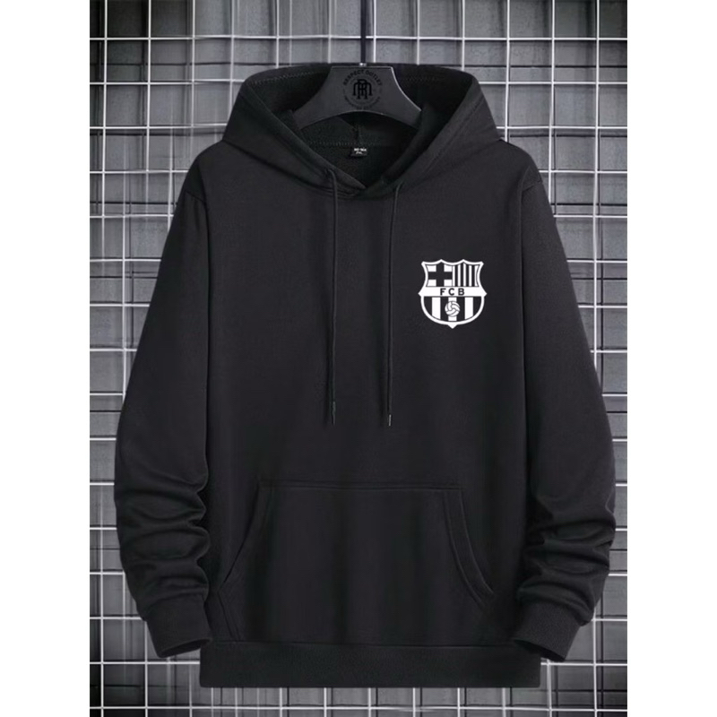 Blusa de Moletom Barcelona Time Europeu Casaco Casual Basico