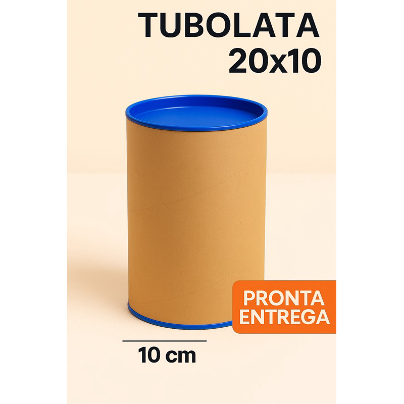 Tubolata 20x10 para personalizar interno branco  ideal para lembrancinha em Oferta na Shopee